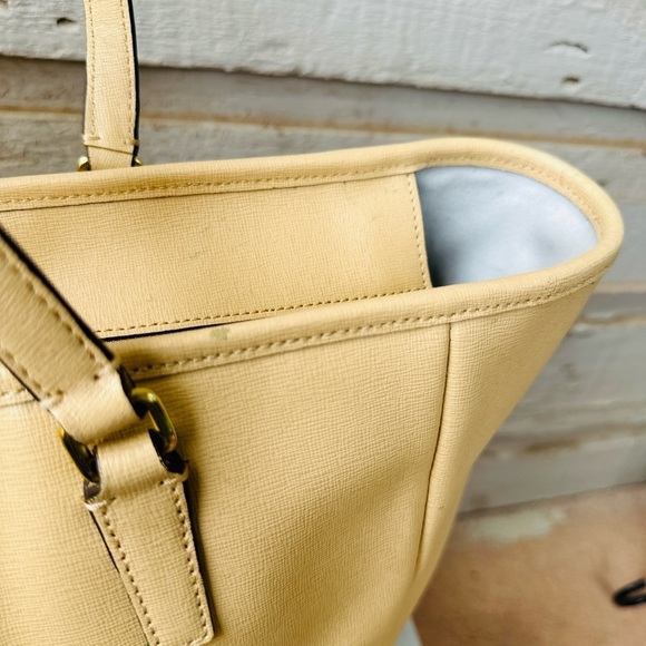 *SOLD* COACH tan Saffiano leather tote - Picture 10 of 17